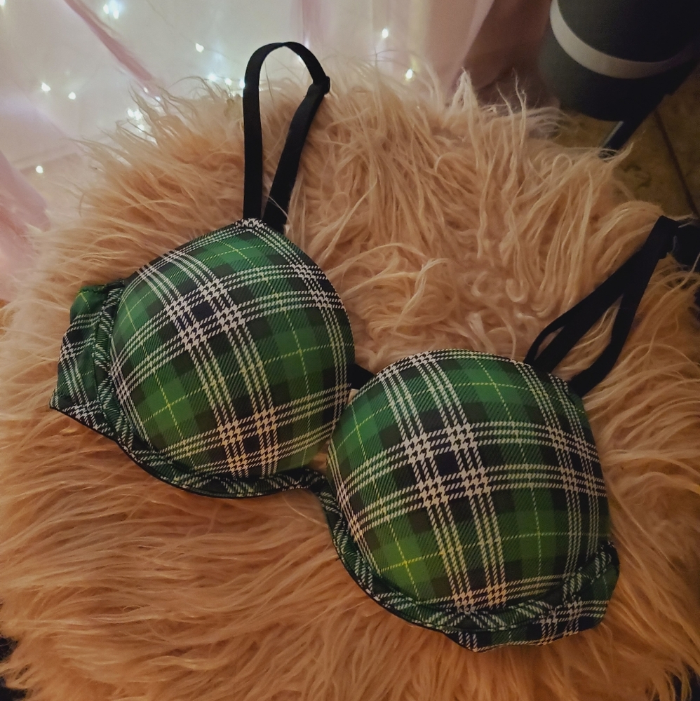 Plaid Victoria's Secret push up bra